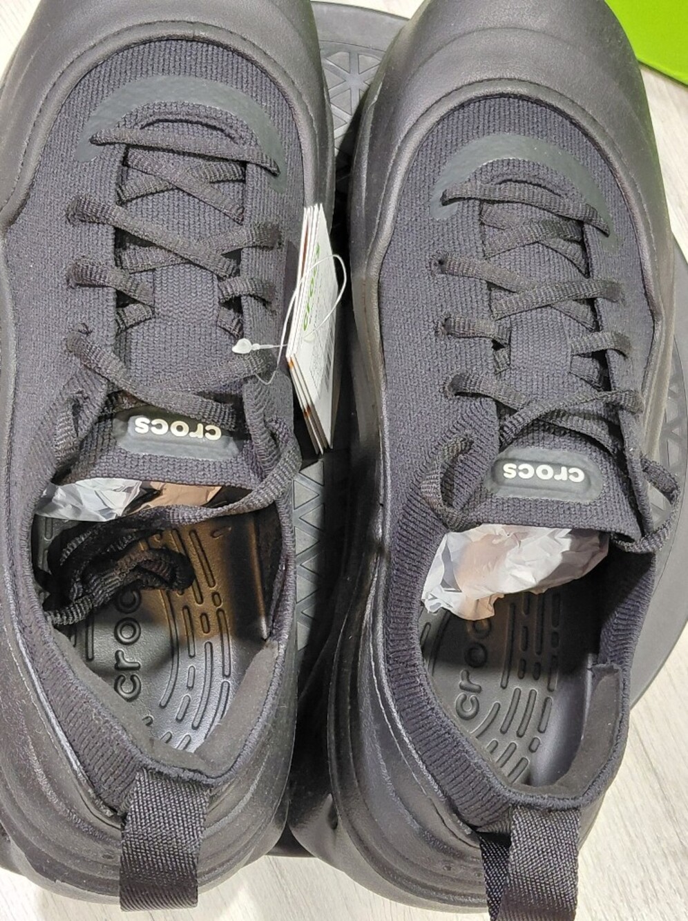 NWT Crocs Men Echo Surge Athletic Sneakers - Triple Black Lite Ride Comfort M10 - Picture 9 of 15